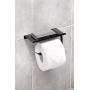 Neater Nest Reversible Toilet Paper Holder with Phone Shelf, Modern Style (Oil Rubbed Bronze, Single)