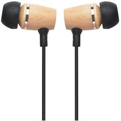 Francois et Mimi Elite Genuine 3.5mm Wood in-Ear Noise-isolating Earbuds Headphones with Mic, Retail Packaging!