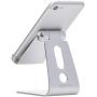 AmazonBasics Adjustable Aluminum Cell Phone Desk Stand for iPhone and Android, Silver
