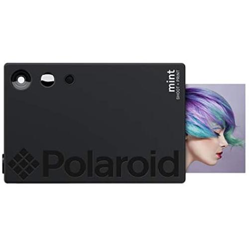 Zink Polaroid Mint Instant Print Digital Camera (Black), Prints on Zink 2x3 Sticky-Backed Photo Paper