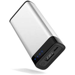 Portable Charger Power Bank Battery - by TalkWorks | 4000 mAh | Cell Phone Backup External Dual USB Power Pack for Apple iPhone 11, XR, XS, X, 8, 7, 6, iPad & Android for Samsung Galaxy - Silver