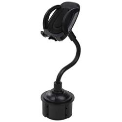 Cup Holder Phone Mount - Universal Adjustable Gooseneck Cup Holder with 360° Rotatable Cradle for Cell Phones; iPhone Xs/XS Max/X/8/7 Plus/Galaxy S7/S8/S9/S10/S10e,Google Nexus,Huawei and More (Black)