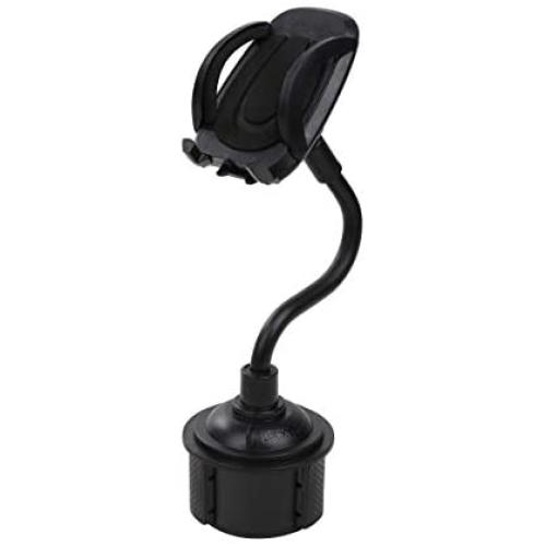Cup Holder Phone Mount - Universal Adjustable Gooseneck Cup Holder with 360° Rotatable Cradle for Cell Phones; iPhone Xs/XS Max/X/8/7 Plus/Galaxy S7/S8/S9/S10/S10e,Google Nexus,Huawei and More (Black)