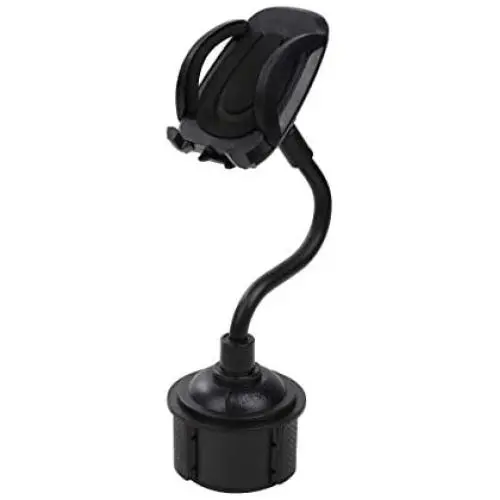 Cup Holder Phone Mount - Universal Adjustable Gooseneck Cup Holder with 360° Rotatable Cradle for Cell Phones; iPhone Xs/XS Max/X/8/7 Plus/Galaxy S7/S8/S9/S10/S10e,Google Nexus,Huawei and More (Black)