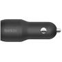 Belkin Dual USB Car Charger 24W (Boost Charge Dual Port Car Charger, 2-Port USB Car Charger) iPhone Car Charger, Android Car Charger (CCB001btBK)