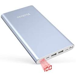 Yoobao 20000mAh Power Bank Mobile Phone Charger External Battery Pack Battery Backup Cell Phone (Dual Input, Dual USB Output) Compatible iPhone 11 Xs Xr X 8 7 Plus, iPad, Samsung and More - Blue