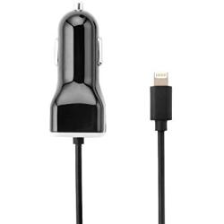 Car Charger, [Apple MFI Certified] by GemDox for Fast Car Charging Compatible with iPhone 11, Xs max/XR/x/8/7/6s, iPad Air 2/Mini 3, Note 9/Galaxy S10/S9/S8 with Extra USB Port (Black)