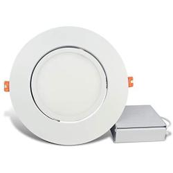 OSTWIN 6 Inch LED Gimbal Recessed Light with Junction Box 12W (60W Eqv) Dimmable Thin Adjustable LED Recessed Light 780lm, 5000K (Daylight), ETL and Energy Star Listed