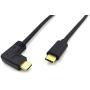 Right Angle USB C to USB C Cable 60cm/2Ft, Poyicott Right & Left Angled 90 Degree USB 3.1 Type-C Male to Male Fast Charging Cable for Laptop & Tablet & Mobile Phone (USB C Right M/M)