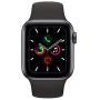 Apple Watch Series 5 (GPS, 44MM) - Space Gray Aluminum Case with Black Sport Band (Renewed)