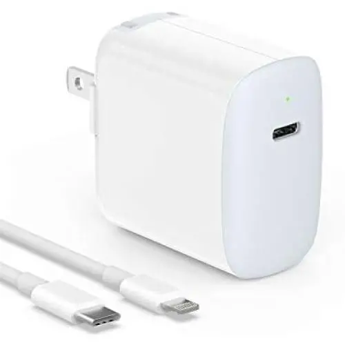 30W Fast Charger for iPad Pro 12.9 Gen 1/2 2015 2017, iPad Pro 10.5, iPad 7, iPad Air 3, iPad Mini 5, iPhone 11, 11 Pro Max, XR, Xs,X, Foldable Plug, LED Indicator, 6.6ft Apple Certified Charger Cable 30W Fast Charger for iPad Pro 12.9 Gen 1/2 2015 2017, iPad Pro 10.5, iPad 7, iPad Air 3, iPad Mini 5, iPhone 11, 11 Pro Max, XR, Xs,X, Foldable Plug, LED Indicator, 6.6ft Apple Certified Charger Cable
