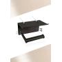 Neater Nest Reversible Toilet Paper Holder with Phone Shelf, Modern Style (Oil Rubbed Bronze, Single)