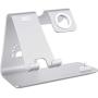 Bestand3 in 1 Apple iWatch Stand, Airpods Charger Dock, Phone Desktop Tablet Holder for Airpods, Apple Watch/ iPhone X/8 Plus/8/ 7 Plus/ iPad, Silver(Patenting, Airpods Charging Case NOT Included)