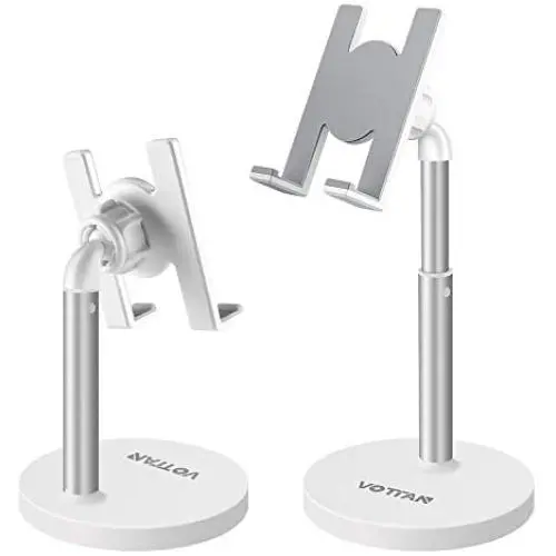 Cell Phone Stand Desktop Phone Stand Adjustable Sturdy Aluminum Metal Phone Holder Cradle Dock, Compatible with Phone 11 Pro Xs Max Xr X 8, iPad, Kindle, Tablet (Silver) Cell Phone Stand Desktop Phone Stand Adjustable Sturdy Aluminum Metal Phone Holder Cradle Dock, Compatible with Phone 11 Pro Xs Max Xr X 8, iPad, Kindle, Tablet (Silver)