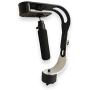 The Official Roxant Pro Video Camera Stabilizer Limited Edition (Midnight Black) with Low Profile Handle for GoPro, Smartphone, Canon, Nikon - or Any Camera up to 2.1 lbs. - Comes with Phone Clamp.