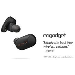 Sony WF-1000XM3 Industry Leading Noise Canceling Truly Wireless Earbuds Headset/Headphones with Alexa voice control and mic for phone call, Black