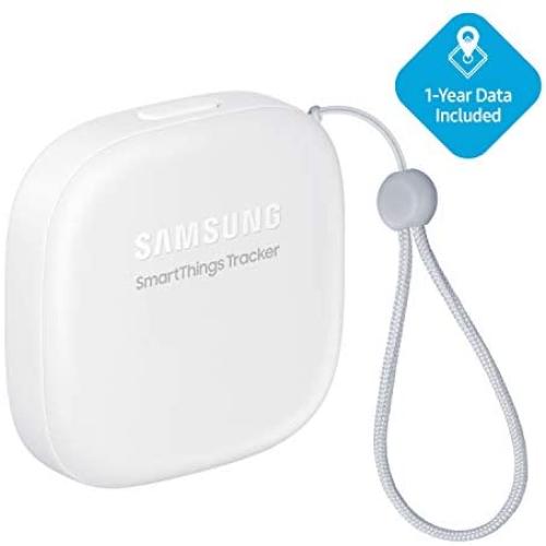 Samsung SmartThings Tracker | Live GPS Tracking Via Nationwide LTE| Track Locations of Kids, Car, Keys, Pet, Wallet, Luggage, and More | Small Compact Lightweight 1.7 x1.7 in | White