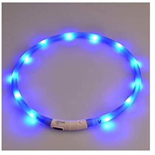 LED Dog Collar,USB Rechargeable Glowing Dog Collars, Light Up Collar Improved Pet Safety &Visibility at Night, 3 Flashing Modes,Water-Resistant Lighted Collar Fits For Small Medium Large Dogs