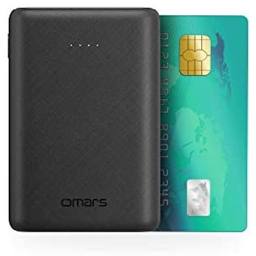 Omars Power Bank 10000mAh Portable Charger USB C & 2 USB A Ports Compact Battery Pack for iPhone Huawei Samsung and Type C Device