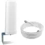 PROUTONE Universal Wide-Band GSM 3G 4G LTE Omni-Directional Outdoor Antenna Pole Mount with 49.2ft(15m) RG58 SMA Male to N Male 3D-FB Coax Cable for Cell Signal Boosters PROUTONE Universal Wide-Band GSM 3G 4G LTE Omni-Directional Outdoor Antenna Pole Mount with 49.2ft(15m) RG58 SMA Male to N Male 3D-FB Coax Cable for Cell Signal Boosters