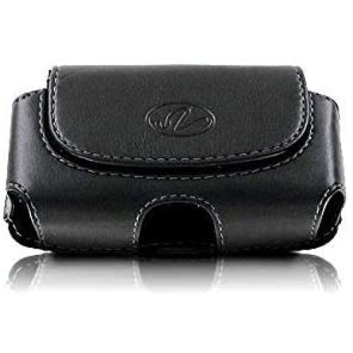 Wonderfly Horizontal Holster for Flip Phone or Smartphone Up to 4.25x2.25x0.85 Inch in Dimensions, a Leather Carrying Case with Belt Clip and Belt Loops
