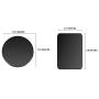 Mount Metal Plate for Cell Phone Magnet Holder Magnetic Car Mount with Strong Adhesive Sticker, 2 Round and 2 Rectangle Black