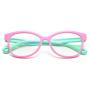MARIDA Kids Blue Light Blocking Glasses Strap Computer and Gamer Eyewear Anti-Glare Protection Anti-Eyestrain Anti UV Glasses for Computer or Tv, Smartphone Screens, Boys Girls Age 3-10 Green&Pink