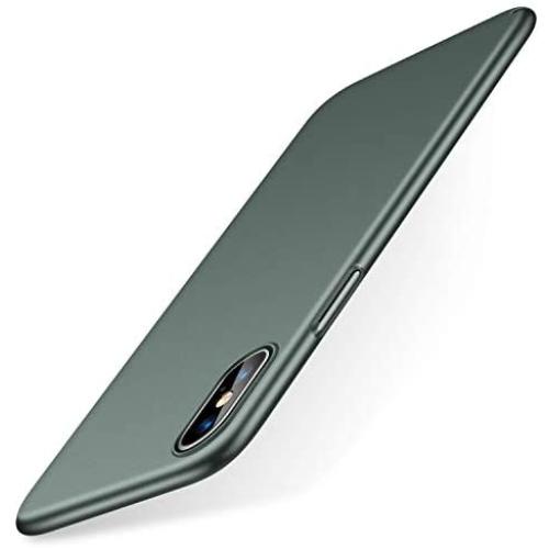 TORRAS Slim Fit iPhone Xs Case/iPhone X Case, Hard Plastic PC Super Thin Mobile Phone Cover Case with Matte Finish Coating Grip Compatible with iPhone X/iPhone Xs 5.8 inch, Midnight Green