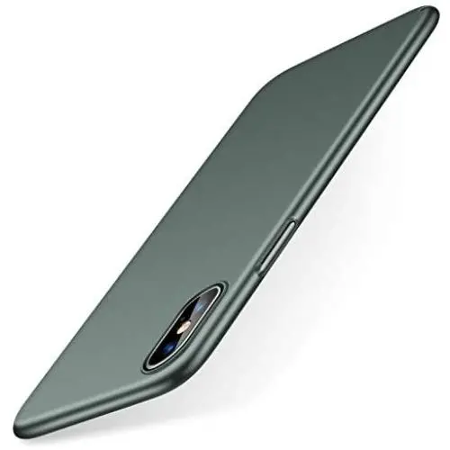 TORRAS Slim Fit iPhone Xs Case/iPhone X Case, Hard Plastic PC Super Thin Mobile Phone Cover Case with Matte Finish Coating Grip Compatible with iPhone X/iPhone Xs 5.8 inch, Midnight Green TORRAS Slim Fit iPhone Xs Case/iPhone X Case, Hard Plastic PC Super Thin Mobile Phone Cover Case with Matte Finish Coating Grip Compatible with iPhone X/iPhone Xs 5.8 inch, Midnight Green