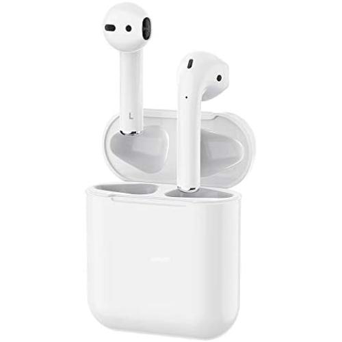 Wireless Earbuds Bluetooth Headphones,Bluetooth 5.0 Auto Pairing in-Ear Headphones with Portable Case Wireless Charging Case (White) 76