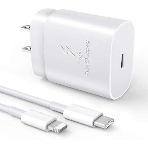 PD Fast Charger Compatible with iPhone 11 Pro Max SE 2020 Xs Xs Max XR X 8 Plus iPad Pro Mini USB C Fast Wall Charger, 18W USB-C Power Adapter Fast Charging Block with USB Type C Cable