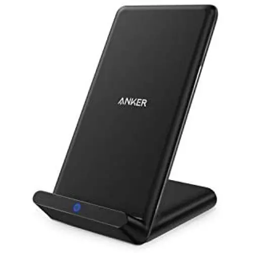 Anker Wireless Charger, PowerPort Wireless 5 Stand, Qi-Certified, Compatible iPhone 11, 11 Pro, 11 Pro Max, XR, XS Max, XS, X, 8, 8 Plus, Samsung Galaxy S20 S10 S9 S8, Note 10 Note 9 (No AC Adapter)