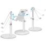 Adjustable Tablet/Phone Stand,AICase Telescopic Adjustable iPad Stand Holder,Universal Multi Angle Aluminum Stand Compatible with iPhone Smart Cell Phone/Tablet/iPad(4-13 inch), Silver