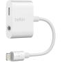 Belkin F8J212btWHT 3.5mm Audio + Charge Rockstar (iPhone Aux Adapter, iPhone Charging Adapter for iPhone 11, 11 Pro, 11 Pro Max, XS, XS Max, XR, 8, 8 Plus and More)