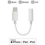 CHARGEWORX Lightning to 3.5mm Headphone Jack Adapter MFi Certified Audio Connector for Apple iPhone 11/PRO, X/XR/XS/XS Max, 8/8 Plus, 7/7 Plus, iPod, iPad Supports Music Control & Call Functions-White