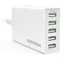 Arteck 40W 5-Port 8A High Speed Multiple USB Charger with Smart Technology for iPhone 11, 11 Pro, 11 Pro Max, SE, Xs Max, Xs, Xr, X, 8, 8 Plus, 7s, 7, 6, iPad, Samsung and Other Smartphone, Tablet