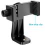 MARRRCH Tripod Phone Mount Holder Head Standard,Tripod Mount Adapter Rotatable Bracket with 1/4 Inch Screw/Adjustable Clip for iPhone, Android Cell Phone, Selfie Stick, Camera Stand (Black)