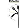Duracell Hi-Performance 6 Ft Fast Charging Data Sync & Charge Nylon Braided Fabric Micro USB Cable for Android, Samsung, HTC, Nokia, Sony and More - Black