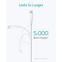 Anker PowerLine 10ft Lightning Cable, MFi Certified for iPhone XS / XS Max / XR / X / 8 / 8 Plus / 7 / 7 Plus / 6 /6 Plus / 5s / iPad, and More (White)
