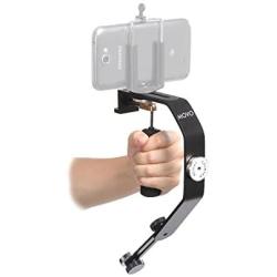 Movo Handheld Video Stabilizer System Compatible with GoPro Hero, HERO2, HERO3, HERO4, HERO5, HERO6, HERO7 & Apple iPhone 5, 5S, 6, 6S, 7, 8, X, XS, XS Max, Samsung Galaxy + Note Smartphones