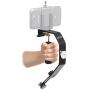 Movo Handheld Video Stabilizer System Compatible with GoPro Hero, HERO2, HERO3, HERO4, HERO5, HERO6, HERO7 & Apple iPhone 5, 5S, 6, 6S, 7, 8, X, XS, XS Max, Samsung Galaxy + Note Smartphones