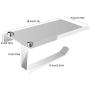Zengest Toilet Paper Holder with Phone Shelf, Tissue Holder with Storage Shelf, Stainless Steel Bathroom Tissue Roll Dispenser Storage Wall Mounted (2 Pack)