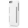 Incipio IPH-1185-WHTGRY iPhone 6S Case, Stowaway [Kickstand][Credit Card] Wallet Cover fits Both Apple iPhone 6, iPhone 6S - White/Gray