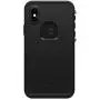 Lifeproof FRĒ Series Waterproof Case for iPhone Xs (ONLY) with Cleaning Cloth - Retail Packaging - Asphalt (Black/Dark Grey)