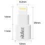 NIUBEE Dock Extender Adapter Compatible with Lifeproof Otterbox Case, Male to Female Dock Extension Connector Compatible with iPhone X / 8/7 / 6s / Plus and More- White