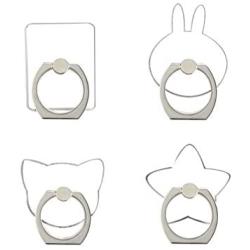 Transparent Cell Phone Ring Holder Kickstand,360 Rotation Clear Cell Phone Finger Ring Grip Stand for Almost All Phones,Pad Tablet