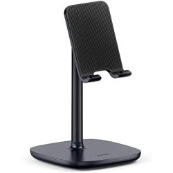 UGREEN Cell Phone Stand Desk Holder Compatible for iPhone 11 Pro Max SE XS XR 8 Plus 6 7, Samsung Galaxy S20 S10 S9 S8 Note 9 8 S7 S6, Google Pixel 4 XL, LG V40 V30 G7 Smartphone, Adjustable (Black)