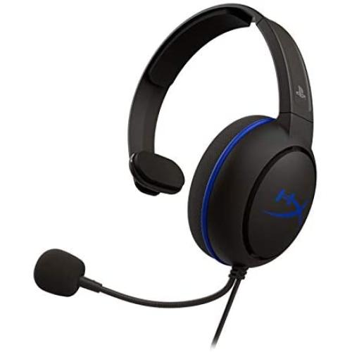 HyperX Cloud Chat Headset – Official Playstation Licensed for PS4, Clear Voice Chat, 40mm Driver, Noise-Cancellation Microphone, Pop Filter, in-Line Audio Controls, Lightweight, Reversible