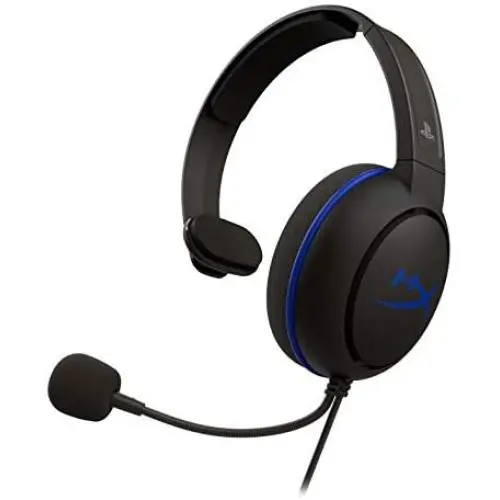 HyperX Cloud Chat Headset – Official Playstation Licensed for PS4, Clear Voice Chat, 40mm Driver, Noise-Cancellation Microphone, Pop Filter, in-Line Audio Controls, Lightweight, Reversible