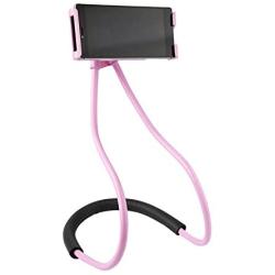 NCElec Neck Cell Phone Holder for Desk Bed,Bike and Motorcycle Phone Mount,Universal Lazy Bracket Mobile Phone Stand Holder (Pink)